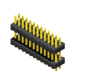 Pin Header 1mm 2 Row  H=1.0，1.5mm  Stack Straight Type 